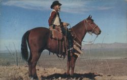 Pony Express Rider on Horseback Postcard