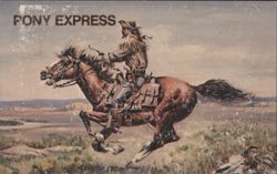 Pony Express Rider Postcard
