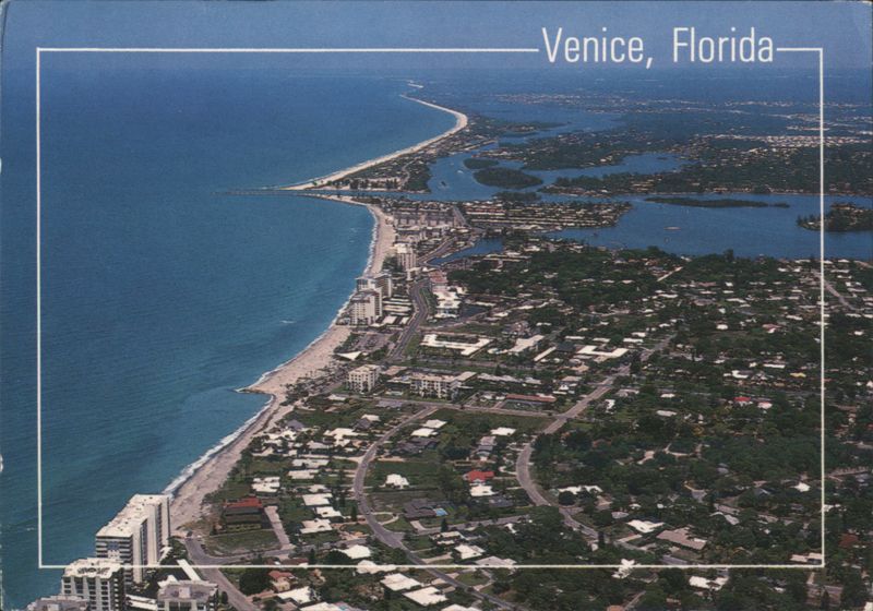Aerial View, Venice Beach & Casey Key, Venice, FL Florida