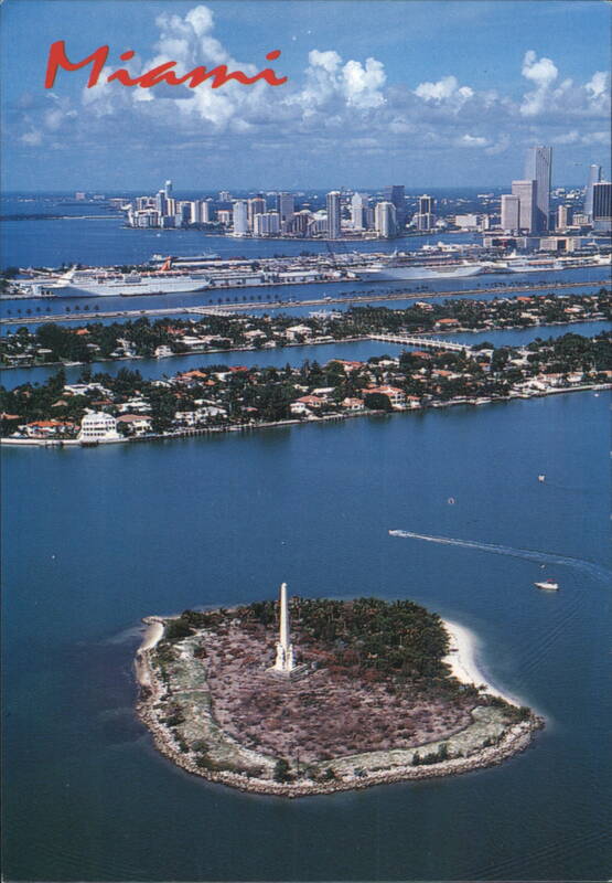 Miami: Aerial View, Flagler Monument, Cruise Ships Florida