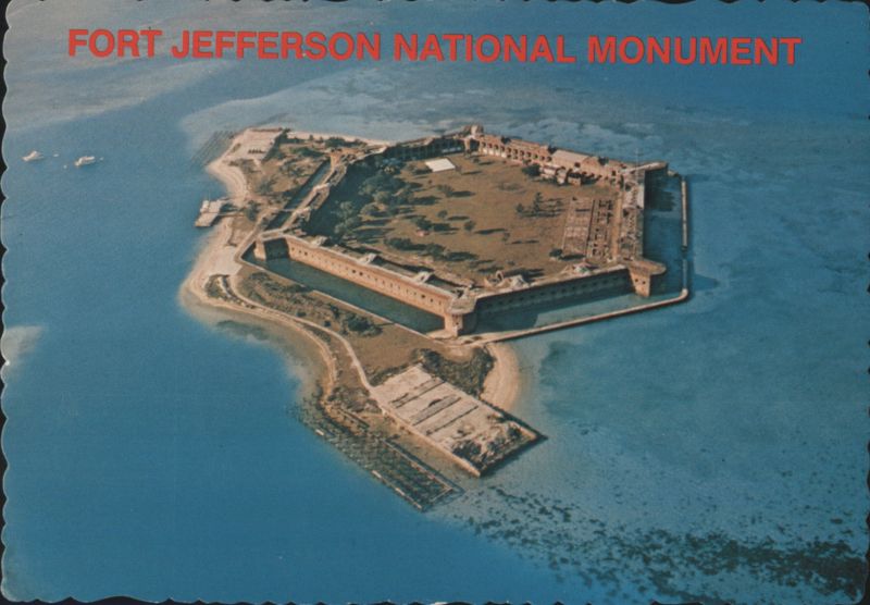 Fort Jefferson National Monument, Aerial View Dry Tortugas Florida