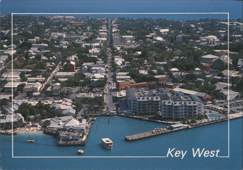 Key West, Florida - Aerial View of Waterfront D. Noble