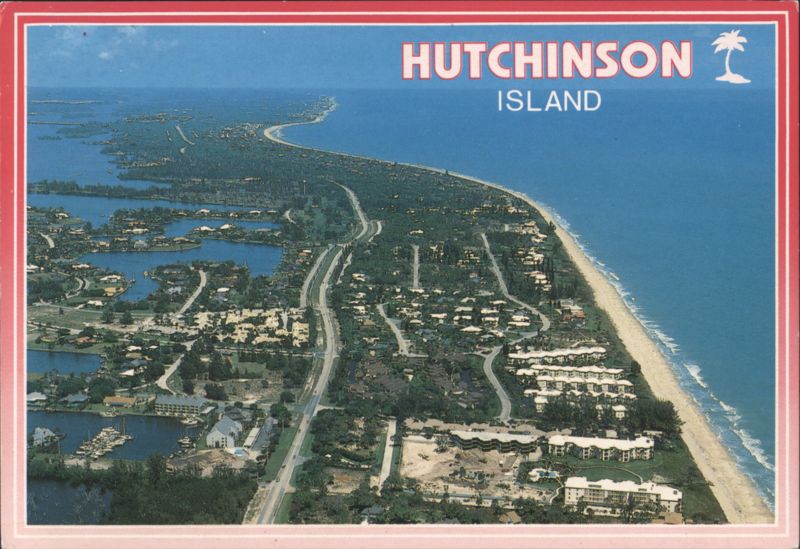 Hutchinson Island, Aerial View Looking North Florida
