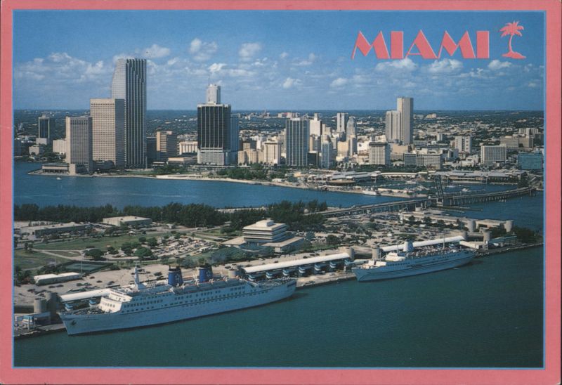 Miami Skyline, Cruise Port and Bayside Florida Werner J. Bertsch