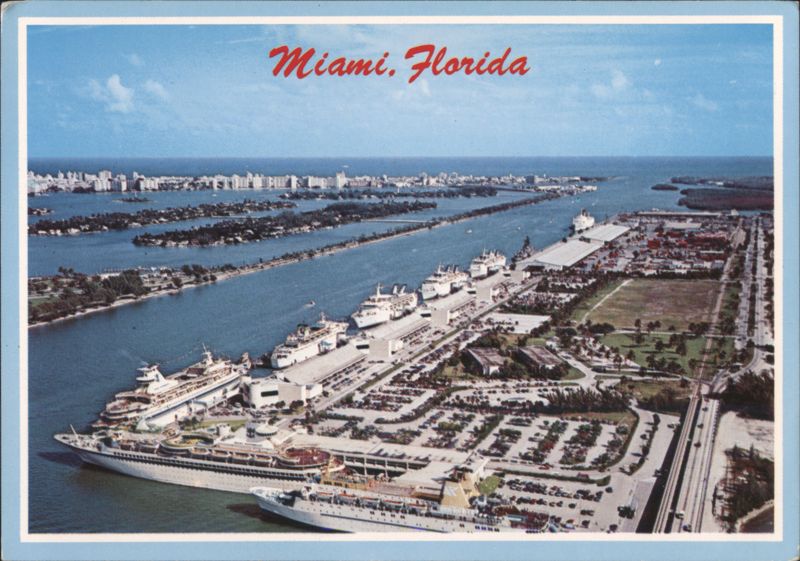 Port of Miami, Florida with Cruise Ships