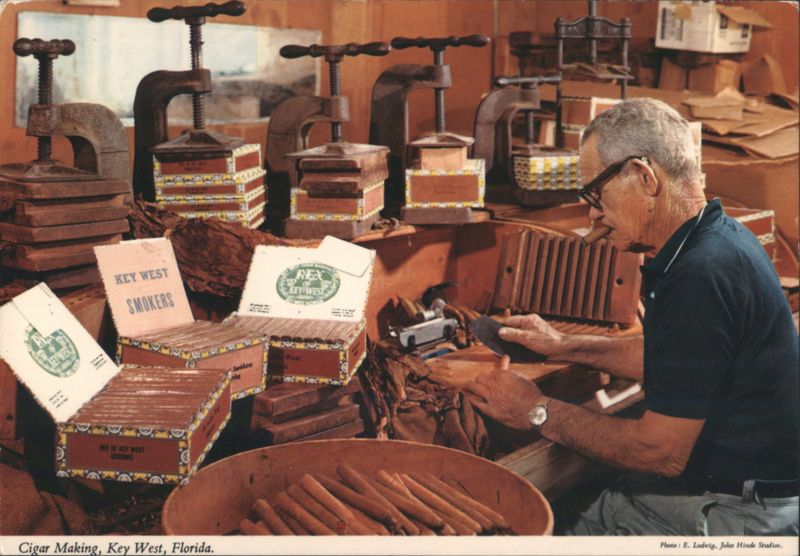 Cigar Making, Key West, Florida E. Ludwig, John Hinde Studios