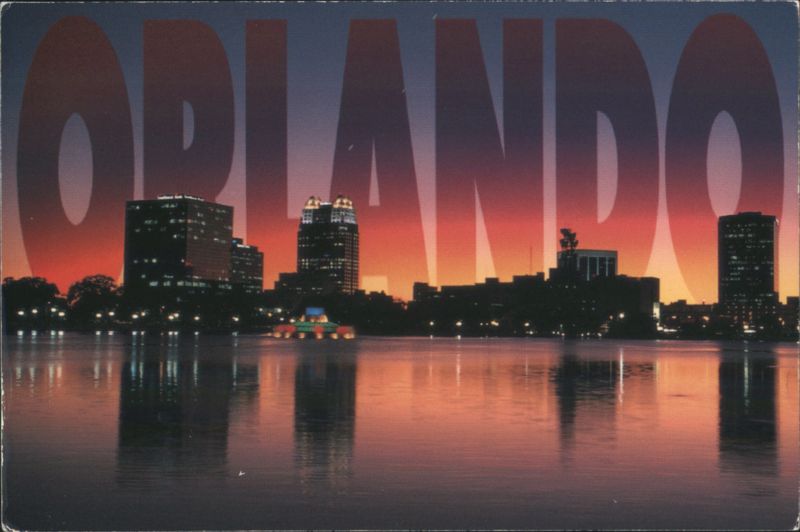 Orlando Skyline at Sunset, Lake Eola Florida Rindy Nyberg
