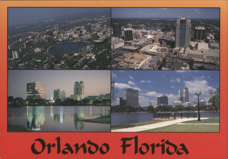 Orlando, Florida - City Skylines and Lake Eola Views