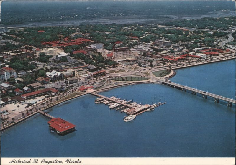 St. Augustine Bayfront and Bridge of Lions, FL Florida
