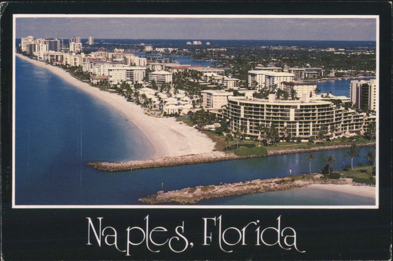 Aerial View of Naples, Florida Beachfront