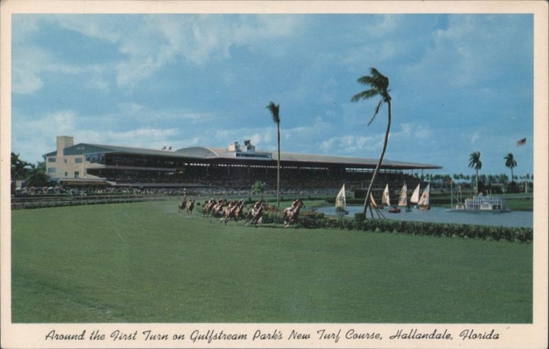 Gulfstream Park, First Turn on New Turf Course Hallandale Florida
