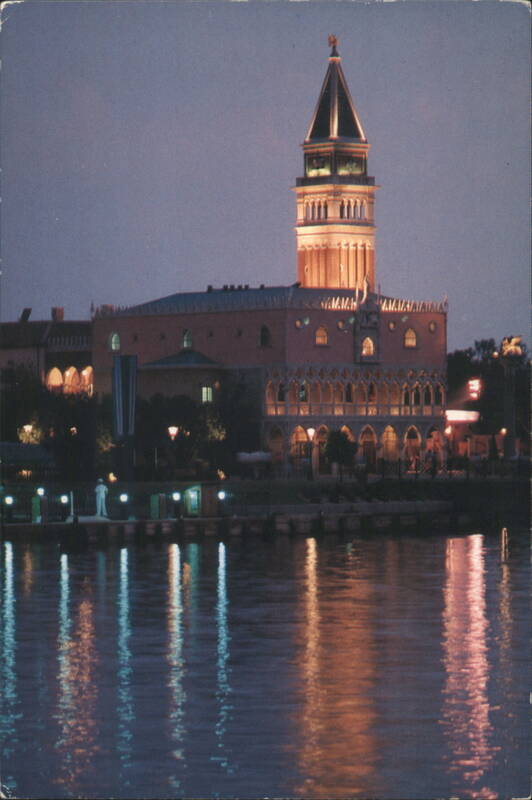 Italy Pavilion, Epcot World Showcase at Dusk Lake Buena Vista Florida