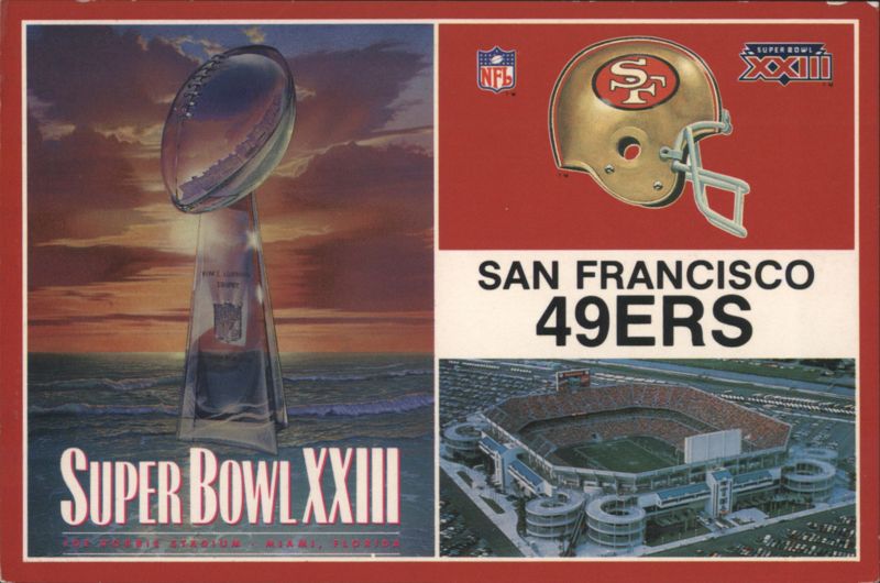Super Bowl XXIII - San Francisco 49ers, Joe Robbie Stadium Miami Florida