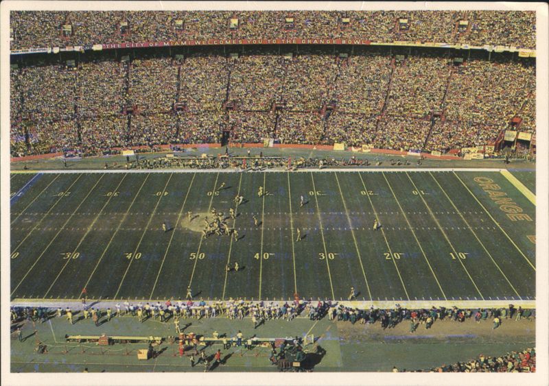 Miami Orange Bowl, Football Game in Progress Florida