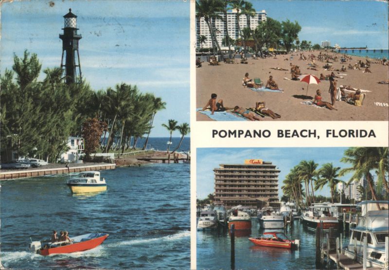 Pompano Beach, Florida - Beach, Marina & Hillsboro Lighthouse