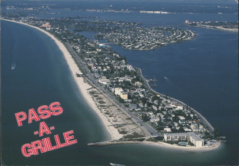 Aerial View of Pass-A-Grille, Florida Pass-a-Grille Beach