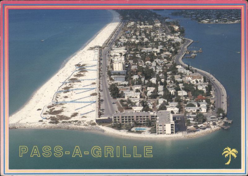 Pass-A-Grille, Florida, Aerial View Pass-A-Grille Beach