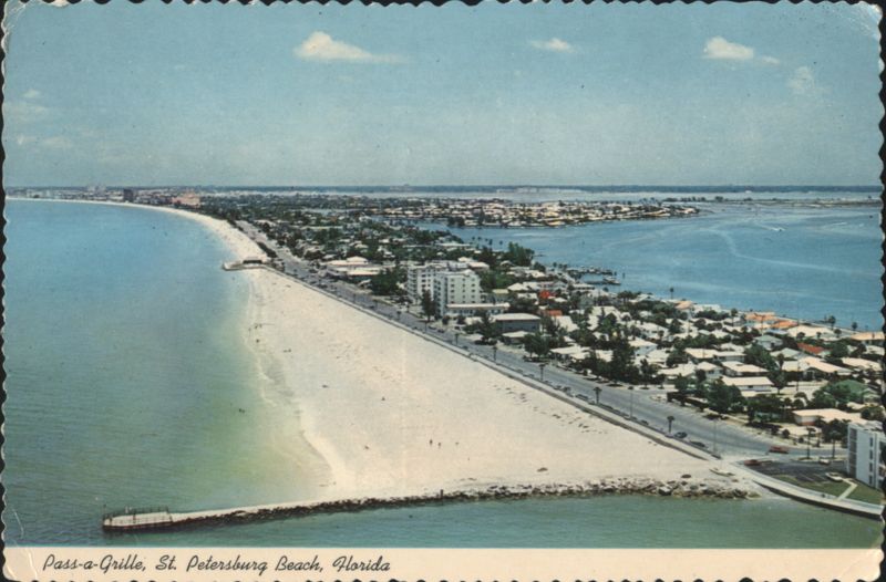 Pass-a-Grille, St. Petersburg Beach, FL Aerial View Saint Petersburg Beach Florida