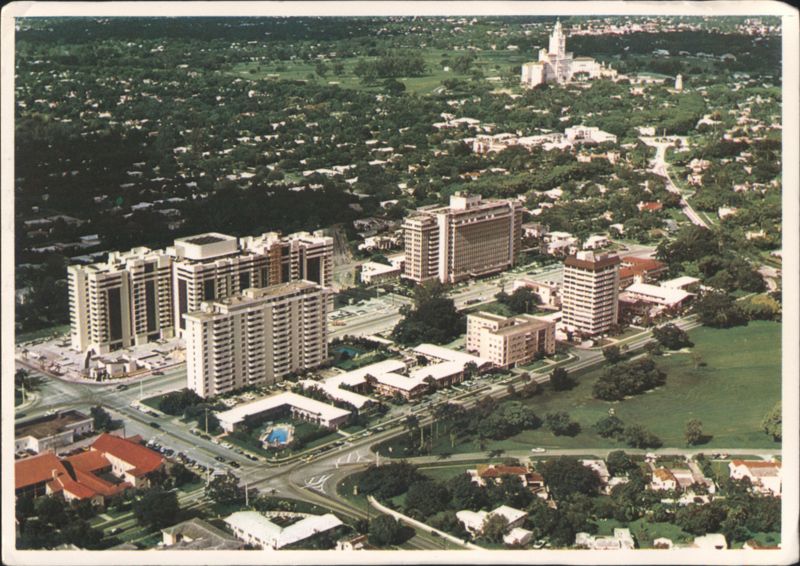 Aerial View of Coral Gables, Florida, The City Beautiful