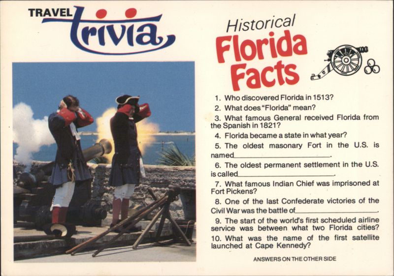 Florida Historical Facts Travel Trivia