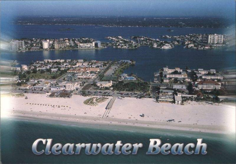 Clearwater Beach, Aerial View North of Pier Florida