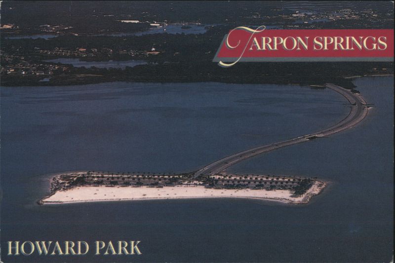 Aerial View of Howard Park & Causeway, Tarpon Springs Florida
