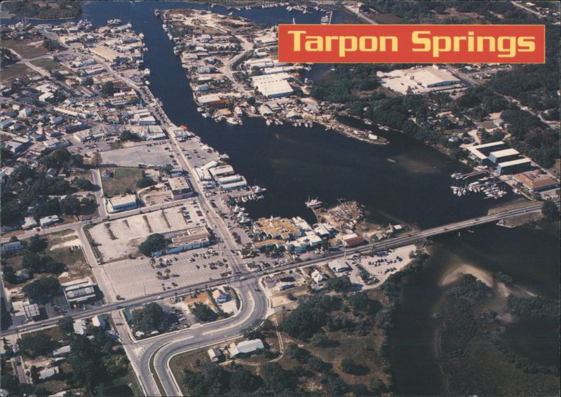 Aerial View of Tarpon Springs, FL Florida M. Traver