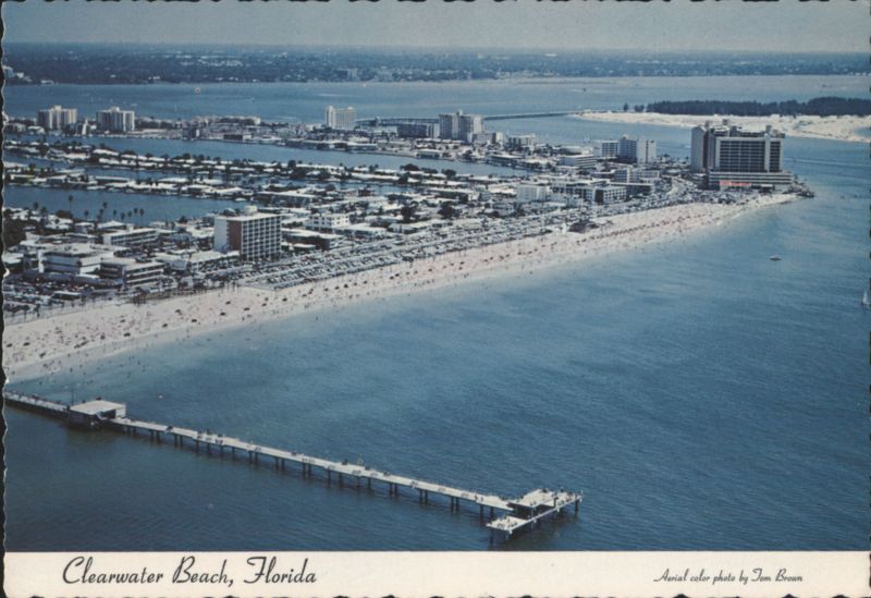 Aerial View, Clearwater Beach and Pier 60, Florida