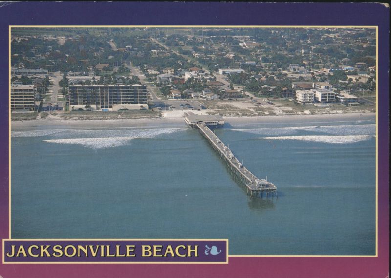 Jacksonville Beach Aerial View with Pier Florida M. Traver