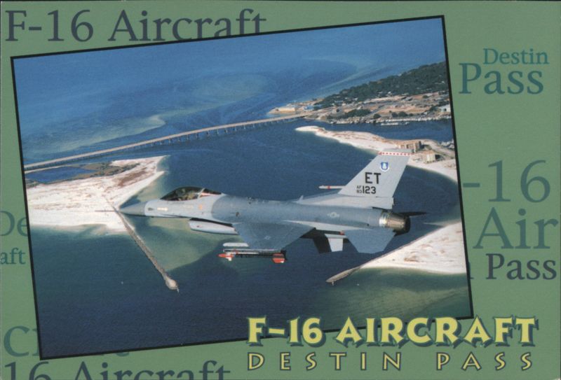 F-16 Aircraft Over Destin Pass Florida Sr. MSGT. Ralph V. Hallmon / U.S.A.F.