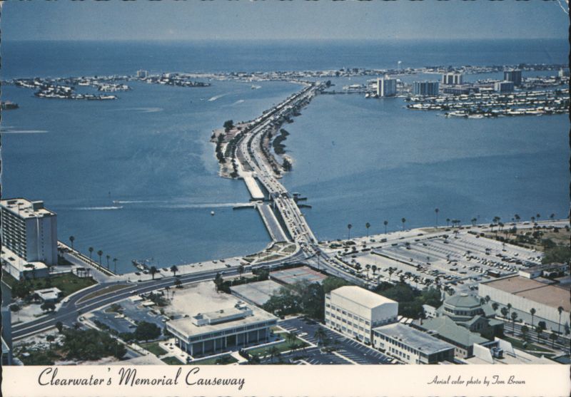 Clearwater's Memorial Causeway, Aerial View Florida