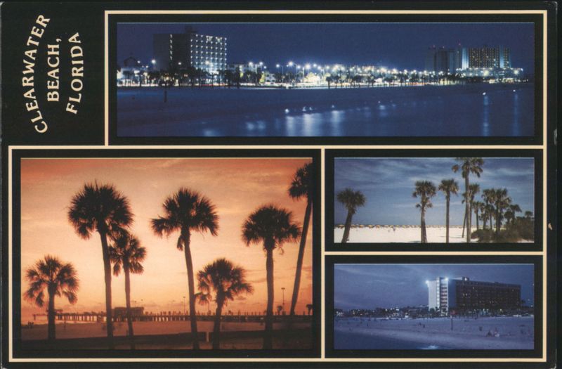 Clearwater Beach, Florida - Night and Sunset Views