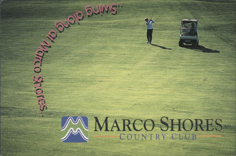Marco Shores Country Club, Golfer on Course Naples Florida
