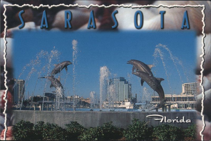 Sarasota Dolphin Fountain, Sarasota Bay Florida Jeff Strom