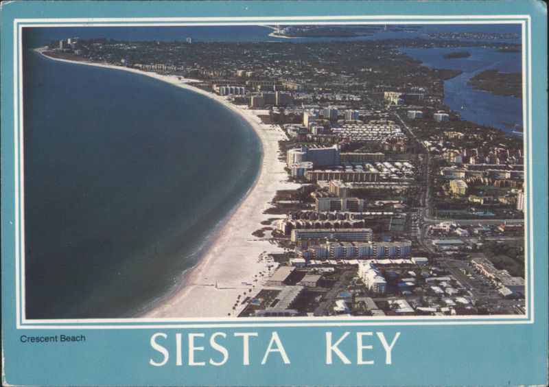 Aerial View of Crescent Beach, Siesta Key Florida Camera One