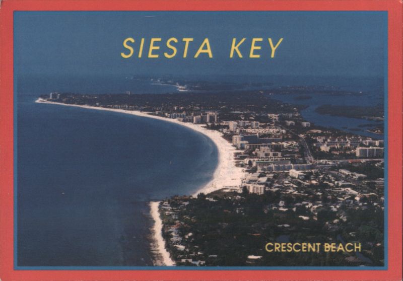 Siesta Key, Crescent Beach Aerial View Sarasota Florida