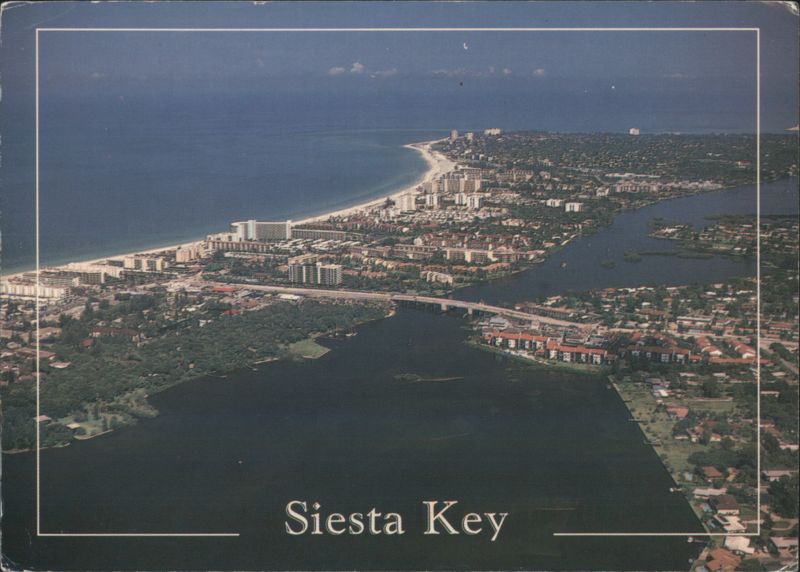 Siesta Key, Aerial View Looking North Florida Larry Mulvehill
