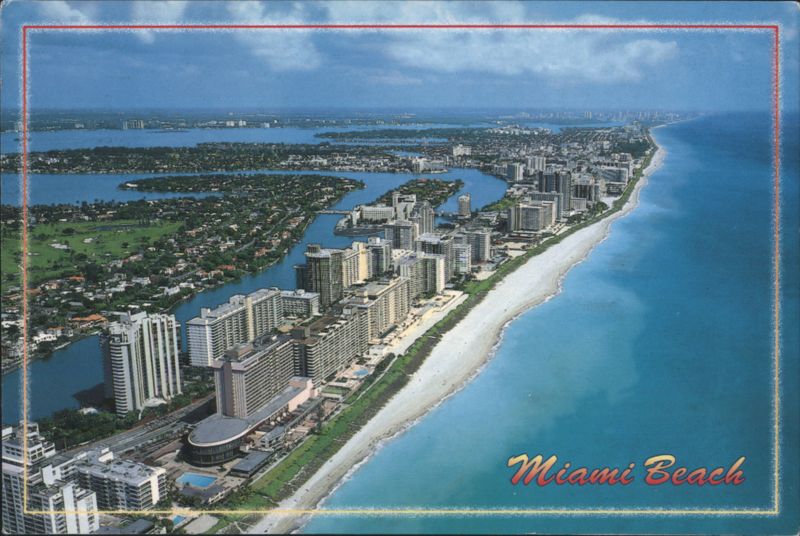 Miami Beach, Looking North Along Atlantic Florida Jim Abts