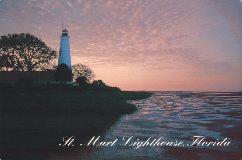 St. Marks Lighthouse, Florida at Sunset Saint Marks