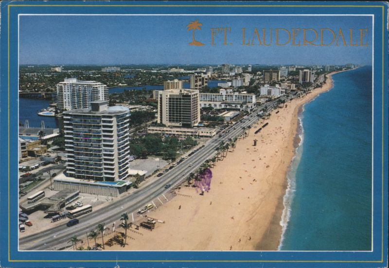 Fort Lauderdale Beach, Looking North Along A1A Florida