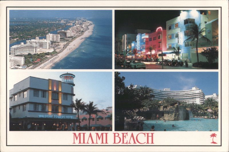 Miami Beach: Multi-View with Waldorf Towers & Art Deco Florida