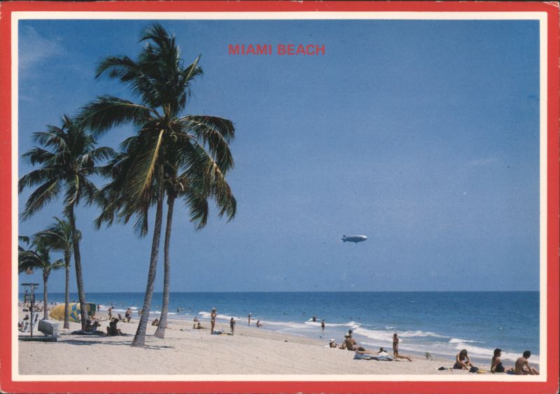 Miami Beach, Palm Trees and Blimp Florida