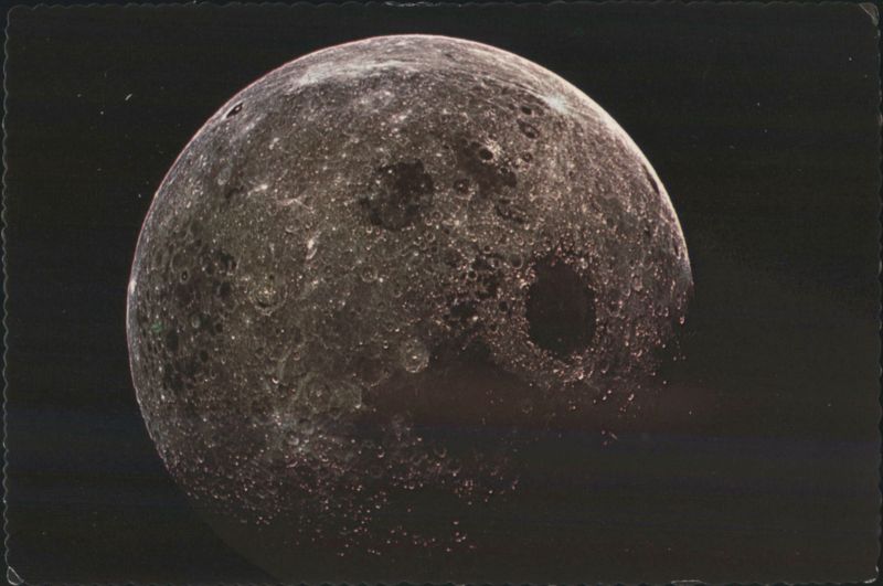 Apollo 8 Moon View, Nearly Full Moon Astronomy