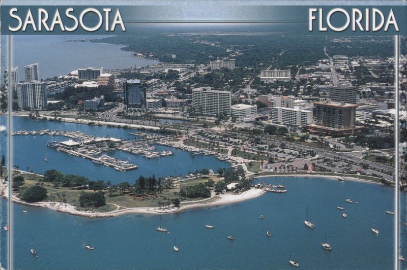 Sarasota, Florida - Downtown Skyline and Bayfront Drive