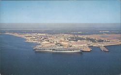 USS Lexington at Pensacola Naval Air Station Postcard