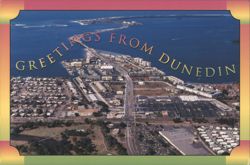 Greetings from Dunedin, Aerial View Postcard