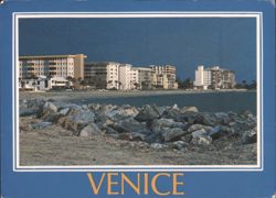 Venice, FL - Condo Row on Venice Beach Postcard