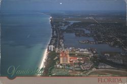 Vanderbilt Beach & Ritz Carlton Hotel, Florida Postcard