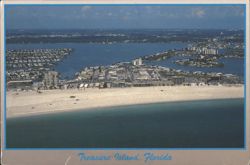 Aerial View of Treasure Island, Florida Postcard
