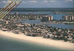 Aerial View, Treasure Island & Sunset Beach, Florida Postcard